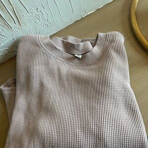 Cozy Taupe Waffle Knit Top